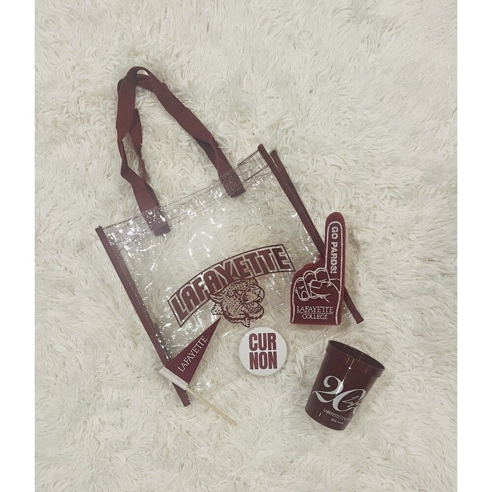 Lafayette College Clear Stadium Bag w/Sports Fan & Spirit Gear (Bed Party Ready) - Picture 7 of 16